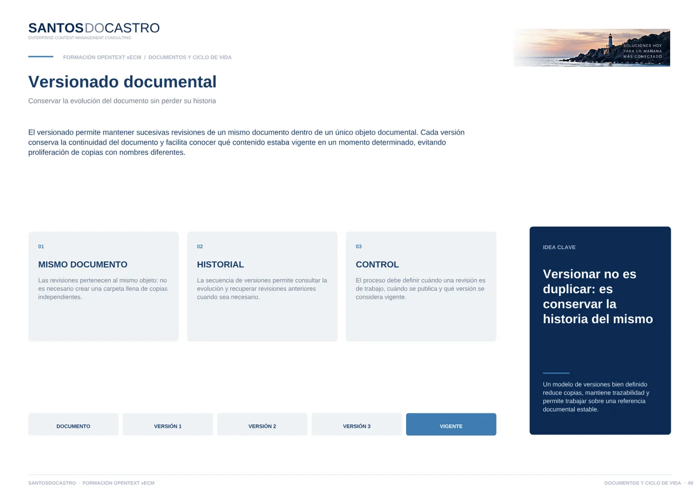 Previsualización de FORMACIÓN OPENTEXT / DOCUMENTOS y CICLOS DE VIDA